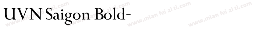 UVN Saigon Bold字体转换
